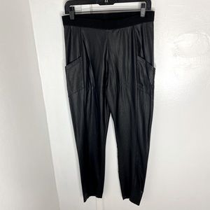 BCBGMAXAZRIA Faux Leather Black Andrei Leggings